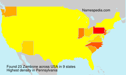 Surname Zambone in USA Surname Zambone in USA