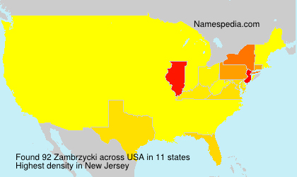 Surname Zambrzycki in USA Surname Zambrzycki in USA