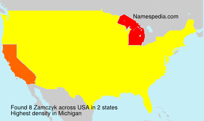 Surname Zamczyk in USA Surname Zamczyk in USA