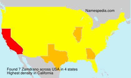 Surname Zamdrano in USA Surname Zamdrano in USA