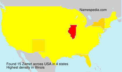 Surname Zamet in USA Surname Zamet in USA