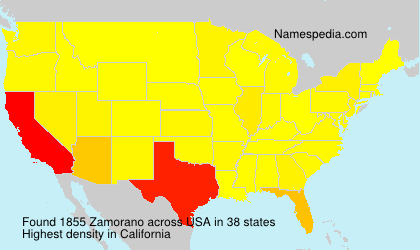 Surname Zamorano in USA Surname Zamorano in USA