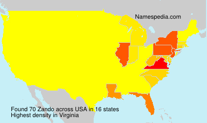Surname Zando in USA Surname Zando in USA