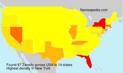 Surname Zanello in USA Surname Zanello in USA