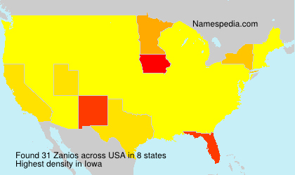Surname Zanios in USA