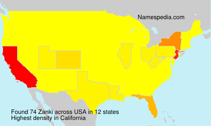 Surname Zanki in USA Surname Zanki in USA