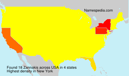 Surname Zannakis in USA Surname Zannakis in USA