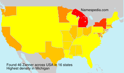 Surname Zanner in USA Surname Zanner in USA
