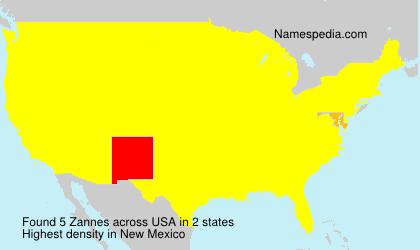 Surname Zannes in USA Surname Zannes in USA