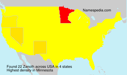 Surname Zanoth in USA Surname Zanoth in USA