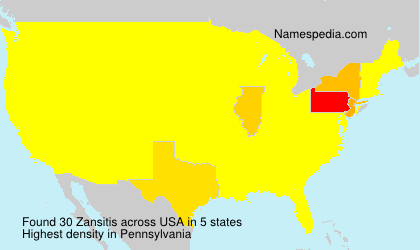 Surname Zansitis in USA Surname Zansitis in USA