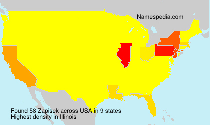 Surname Zapisek in USA Surname Zapisek in USA
