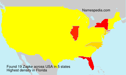 Surname Zapke in USA Surname Zapke in USA