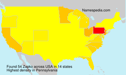 Surname Zapko in USA Surname Zapko in USA