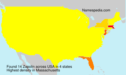 Surname Zapolin in USA