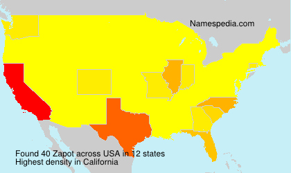 Surname Zapot in USA Surname Zapot in USA