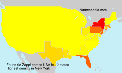 Surname Zappi in USA Surname Zappi in USA