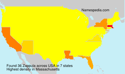 Surname Zappula in USA Surname Zappula in USA