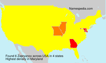 Surname Zapryanov in USA