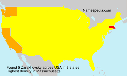Surname Zarakhovsky in USA Surname Zarakhovsky in USA
