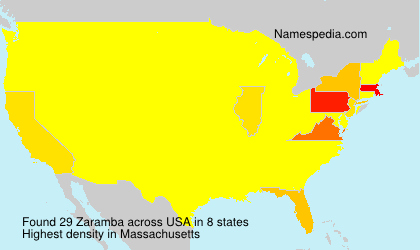 Surname Zaramba in USA Surname Zaramba in USA