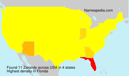 Surname Zarandy in USA Surname Zarandy in USA