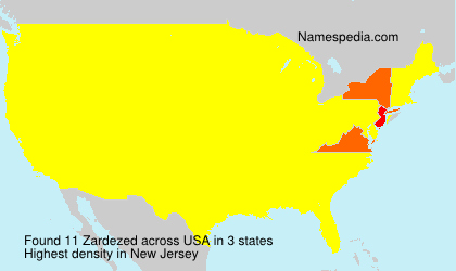 Surname Zardezed in USA Surname Zardezed in USA