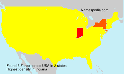 Surname Zareb in USA Surname Zareb in USA