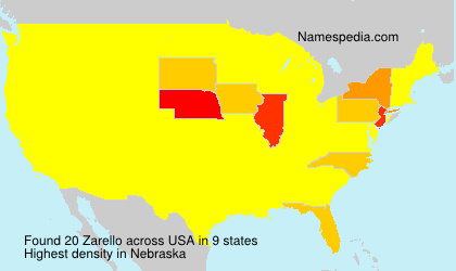 Surname Zarello in USA