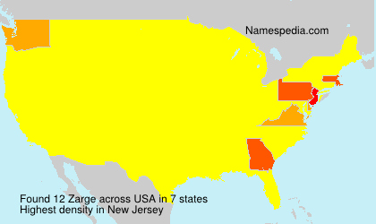 Surname Zarge in USA Surname Zarge in USA