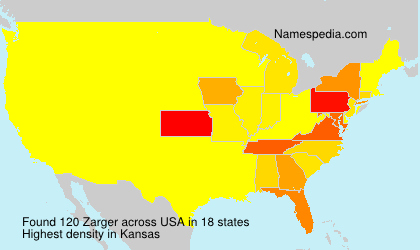 Surname Zarger in USA Surname Zarger in USA