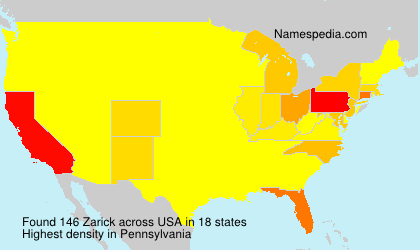 Surname Zarick in USA Surname Zarick in USA