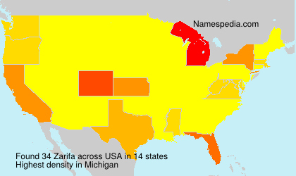 Surname Zarifa in USA Surname Zarifa in USA