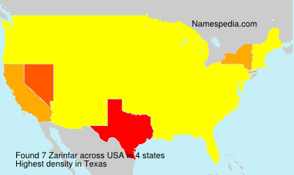Surname Zarinfar in USA Surname Zarinfar in USA