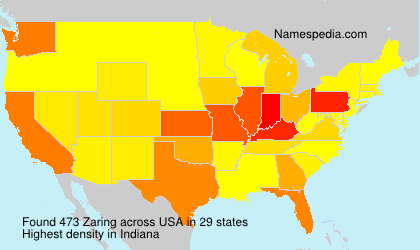 Surname Zaring in USA Surname Zaring in USA