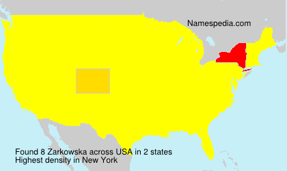 Surname Zarkowska in USA Surname Zarkowska in USA