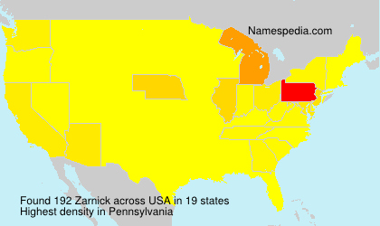 Surname Zarnick in USA Surname Zarnick in USA