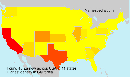Surname Zarnow in USA Surname Zarnow in USA