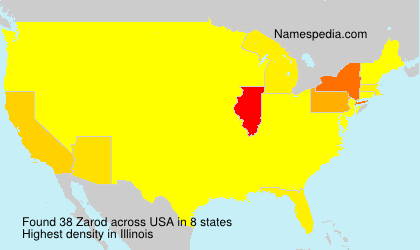 Surname Zarod in USA