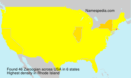 Surname Zaroogian in USA Surname Zaroogian in USA