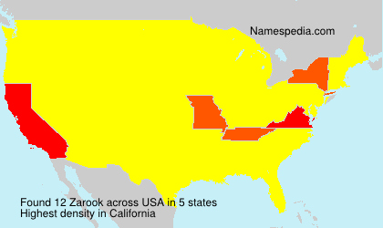 Surname Zarook in USA Surname Zarook in USA