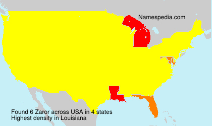 Surname Zaror in USA Surname Zaror in USA