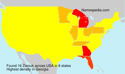 Surname Zarouk in USA Surname Zarouk in USA