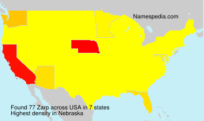 Surname Zarp in USA Surname Zarp in USA