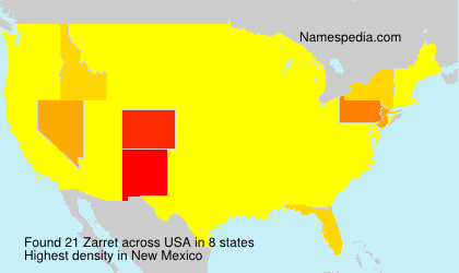 Surname Zarret in USA Surname Zarret in USA
