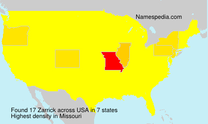 Surname Zarrick in USA Surname Zarrick in USA