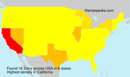 Surname Zarry in USA Surname Zarry in USA