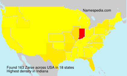 Surname Zarse in USA Surname Zarse in USA