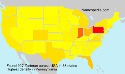 Surname Zartman in USA Surname Zartman in USA