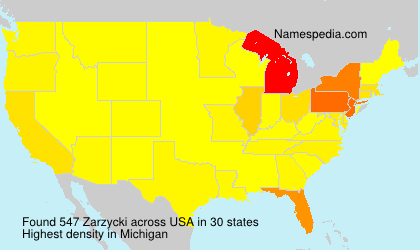 Surname Zarzycki in USA